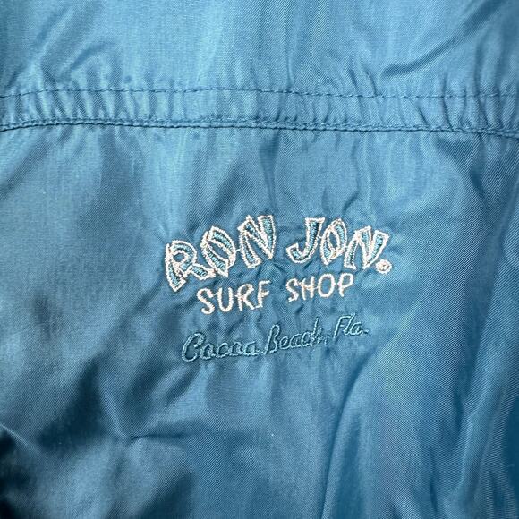 Vintage Ron Jon Surf Shop Jacket Size Small Blue Nylon Zip Up Windbreaker 90s - Picture 3 of 7